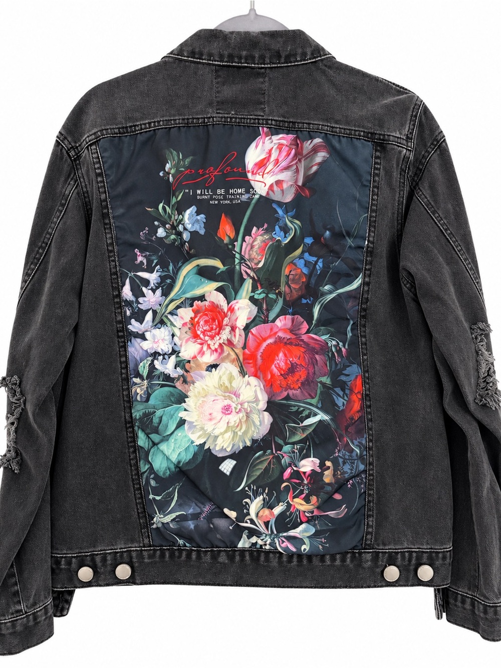 Washed Black Denim Jacket 🧥 Profound Aesthetic